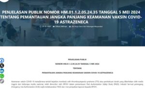 Read more about the article Pemantauan Jangka Panjang Keamanan Vaksin COVID-19 Astrazeneca